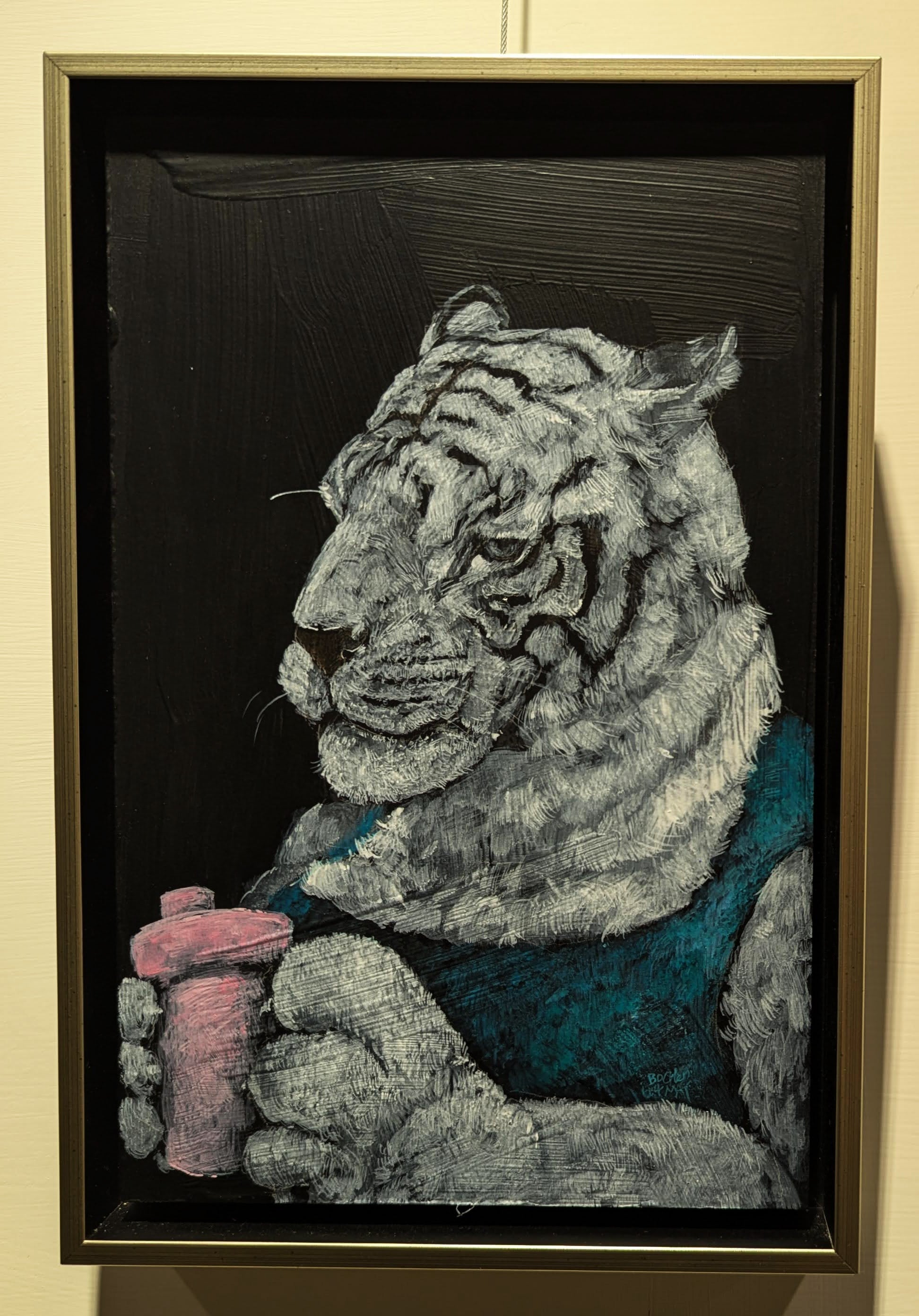 老虎不喜歡高蛋白飲的味道  Tiger Just Detests How Terrible The Protein Shake Tasted